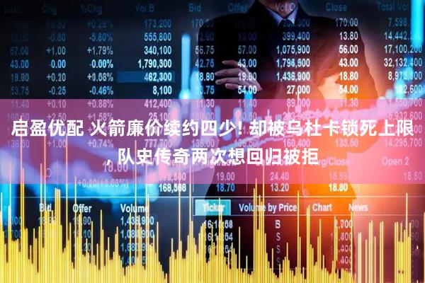 启盈优配 火箭廉价续约四少! 却被乌杜卡锁死上限, 队史传奇两次想回归被拒