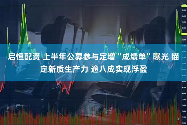 启恒配资 上半年公募参与定增“成绩单”曝光 锚定新质生产力 逾八成实现浮盈
