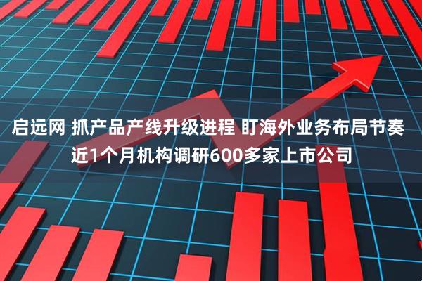 启远网 抓产品产线升级进程 盯海外业务布局节奏 近1个月机构调研600多家上市公司